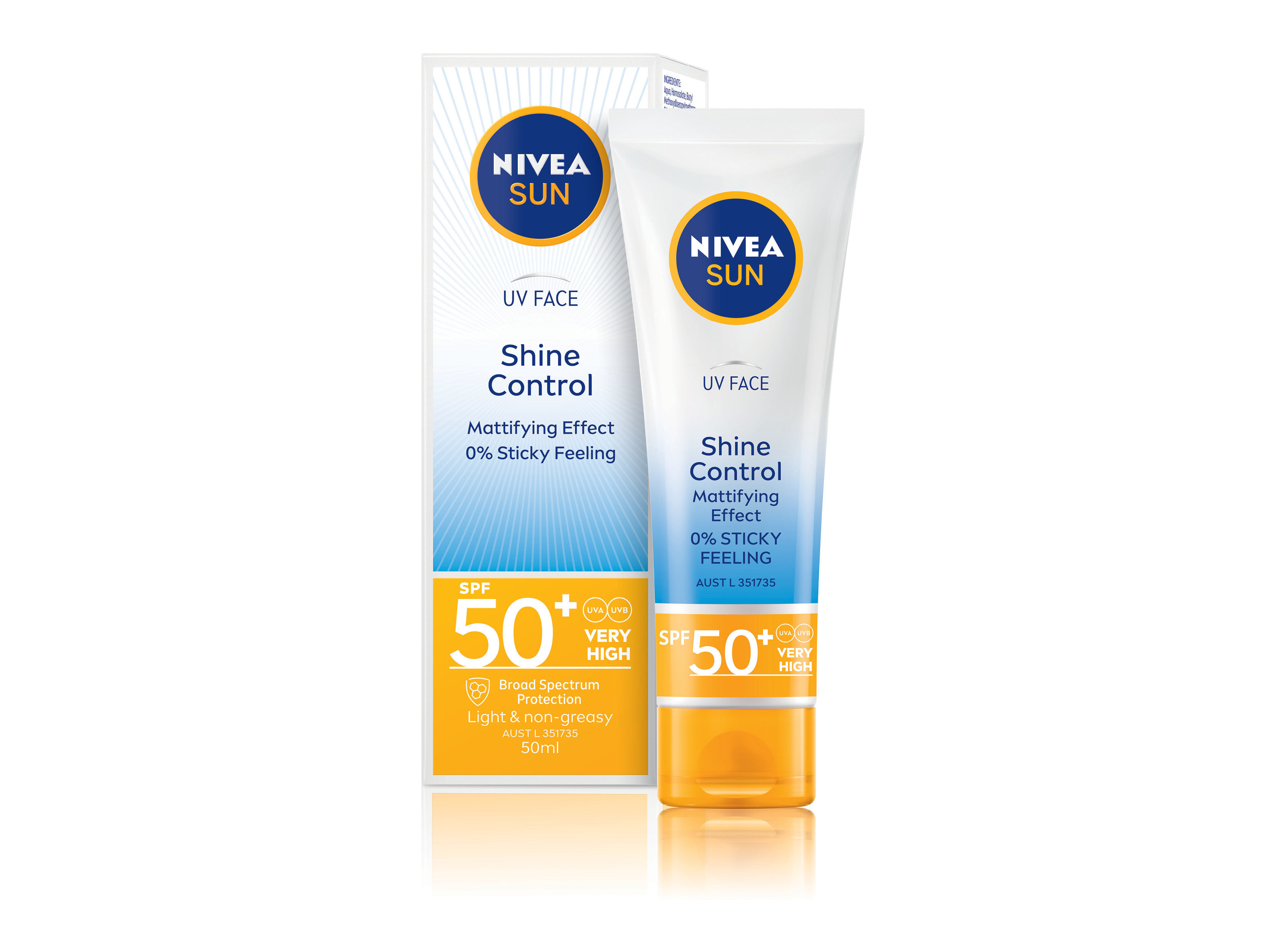 Buy NIVEA Sun UV Face Sunscreen Shine Control SPF50 50ml Online at